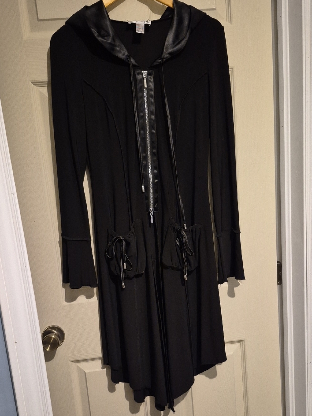 Joseph Ribkoff Zippered Hooded Jacket Size 8 Black